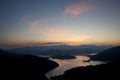 Sunset over Ruyuan reservoir Royalty Free Stock Photo
