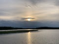Sunset over SaadjÃ¤rv lake in Tartu vald, Tartu maakond, Estonia, June 2021 Royalty Free Stock Photo