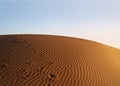 Sunset over Sahara desert Royalty Free Stock Photo