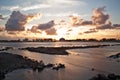 Sunset over Salt Flats Royalty Free Stock Photo