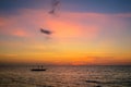 Stunning sunset over San Remigio, Cebu, Philippines Royalty Free Stock Photo