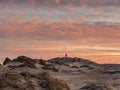 Sunset Over Sand Dunes on the Outer Banks of NC Royalty Free Stock Photo