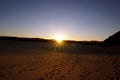 Sunset over the sand dunes at Fraser Island