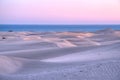 Sunset over sand dunes at Maspalomas, Gran Canaria, Canary Islands, Spain Royalty Free Stock Photo