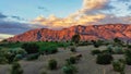 Sunset over the Sandia Mountains Royalty Free Stock Photo