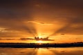 Sunset over Sanibel Island, Florida, USA Royalty Free Stock Photo