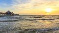 Sunset over the Gulf of Mexico in Fort Myers Beach Royalty Free Stock Photo