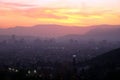 Sunset over Santiago, Chile