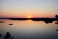 Sunset over Scandinavian Lake Royalty Free Stock Photo