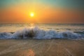 Sunset over sea Royalty Free Stock Photo