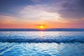 Sunset over sea on Bali Royalty Free Stock Photo