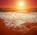 Sunset over the sea Royalty Free Stock Photo