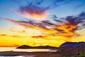 Sunset over sea, Calblanque beach, Spain