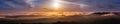 Sunset over a sea of clouds Royalty Free Stock Photo