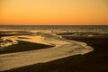 Sunset over sea coast in Muscat city, Oman Royalty Free Stock Photo