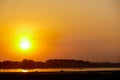 sunset over sea, digital photo picture as a background , taken in luang prabang, laos, asia Royalty Free Stock Photo