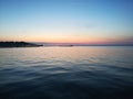Sunset over the Sea at East Cowes Royalty Free Stock Photo