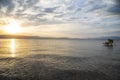 Sunset over the Sea of Galilee and Golan Heights