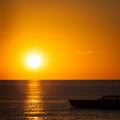 Sunset over the sea Royalty Free Stock Photo
