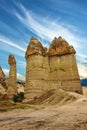 Cappadocia, Turkey. Sunset - volcanic rock landscape, Goreme national park. Royalty Free Stock Photo