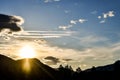 sunset over sea, photo as a background , in janovas fiscal sobrarbe , huesca aragon province