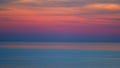 Sunset Over Sea Is Summer Theme. Abstract Background With Purple Or Pink And Violet Colors Sunset On It. Royalty Free Stock Photo