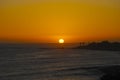 Sunset Over Sea, Taghazout, Morocco Royalty Free Stock Photo
