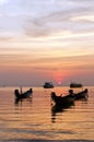 The sunset over sea, Thailand Royalty Free Stock Photo