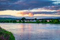 Sunset over the Shannon river in Limerick, Ireland