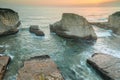 Sunset over Shark Fin Cove Royalty Free Stock Photo