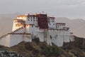 Sunset over Shigatse Dzong Little Potala Palace residence of Panchen Lama, Tibet - China