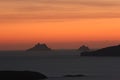 Sunset Over Skellig Islands Royalty Free Stock Photo