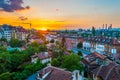 Sunset over Sofia, Bulgaria Royalty Free Stock Photo