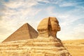 Sunset over Sphinx Royalty Free Stock Photo