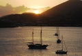 Sunset Over St.Thomas Island Royalty Free Stock Photo