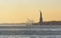 Sunset over the Statue of Liberty Royalty Free Stock Photo