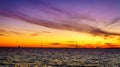 Sunset over Straits of Mackinac