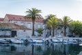 Sunset over Sucuraj on Hvar island, Croatia Royalty Free Stock Photo