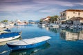 Sunset over Sucuraj on Hvar island, Croatia Royalty Free Stock Photo