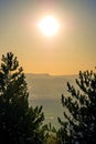 Sunset over the Swabian Mountains