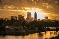 Sunset over the Swan River Royalty Free Stock Photo