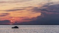 Sunset over the Swedish Baltic Sea Royalty Free Stock Photo