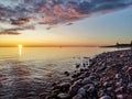 Sunset over the Swedish Baltic Sea Royalty Free Stock Photo