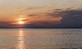 Sunset over the Swedish Baltic Sea Royalty Free Stock Photo