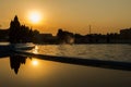 Sunset over Swimming pool