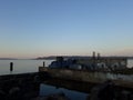 Sunset over Tacoma waterfront. Royalty Free Stock Photo