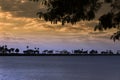 Sunset over Tampa Bay Royalty Free Stock Photo