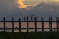 Sunset over teak bridge