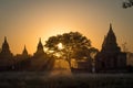 The UNESCO World Heritage site of the temples of Bagan, Myanmar Royalty Free Stock Photo