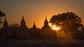 The UNESCO World Heritage site of the temples of Bagan, Myanmar Royalty Free Stock Photo